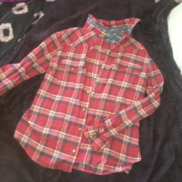 Red flannel button up - Picture 1 of 1
